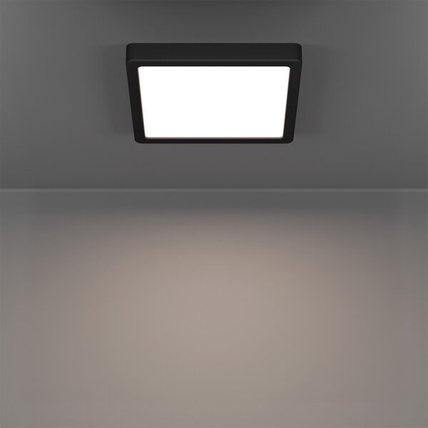 Eglo 901374-LED RGBW Plafoniera dimmerabile fumé FUEVA-Z LED/10,5W/230V 22x22cm IP44 nero