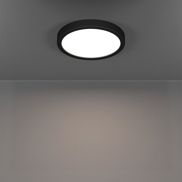Eglo 901372 - LED RGBW dimmerabile, plafoniera con vetro fumé FUEVA-Z LED/11,2W/230V 21,1cm IP44 nero