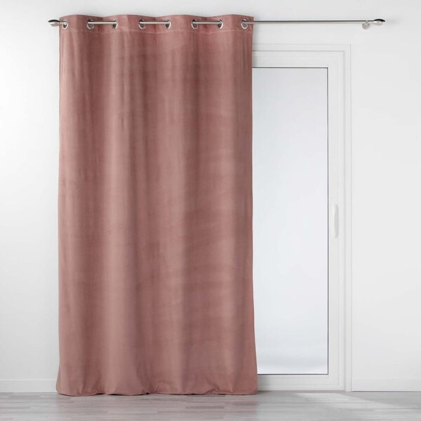 Tenda di velluto rosa 140x260 cm Velouriane - douceur d'intérieur