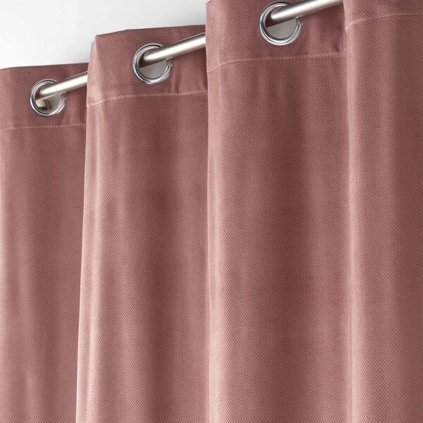 Tenda di velluto rosa 140x260 cm Velouriane - douceur d'intérieur