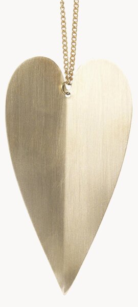 Set di 4 addobbi di Natale in ottone Heart