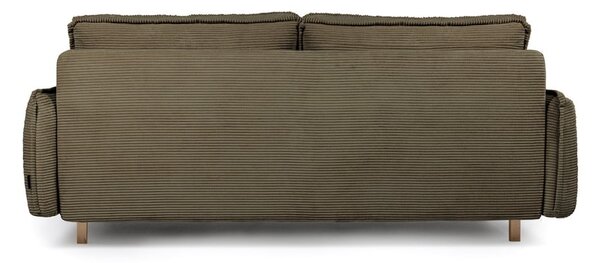 Divano letto in velluto a coste verde 218 cm Tori - Bonami Selection