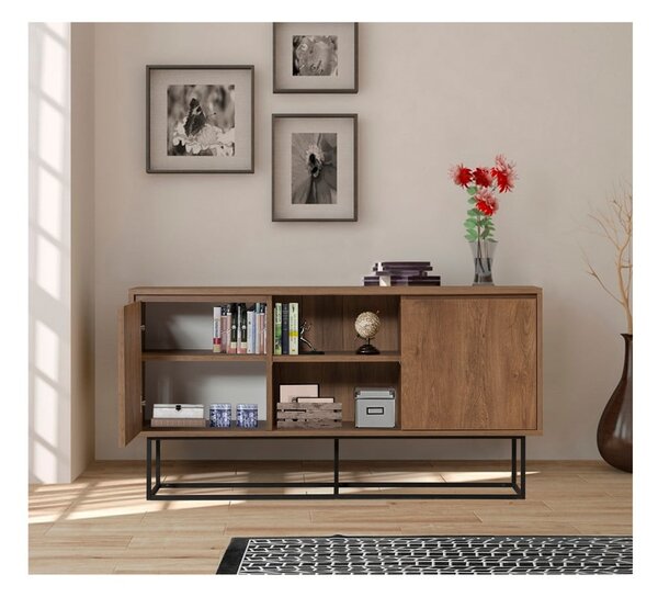 Credenza colore naturale in noce 140x72 cm Rodez - Kalune Design