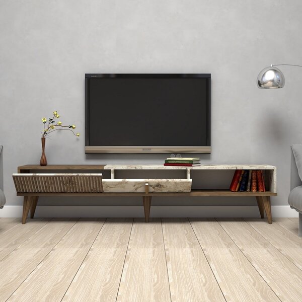Mobile TV colore naturale in marmo 180x40 cm Milan - Kalune Design