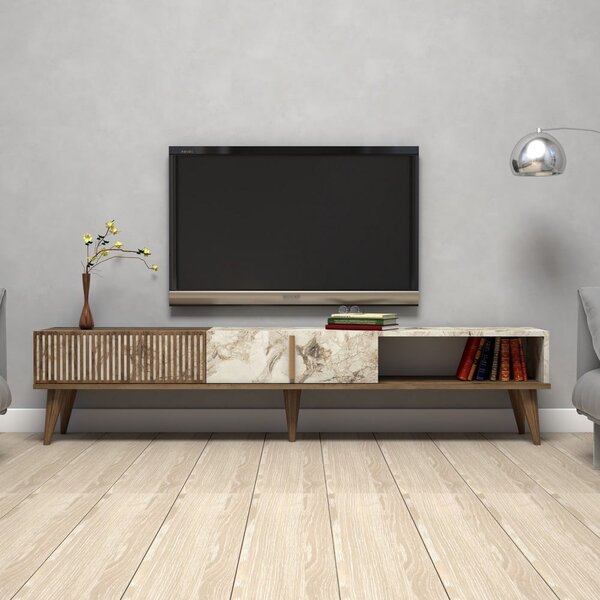 Mobile TV colore naturale in marmo 180x40 cm Milan - Kalune Design