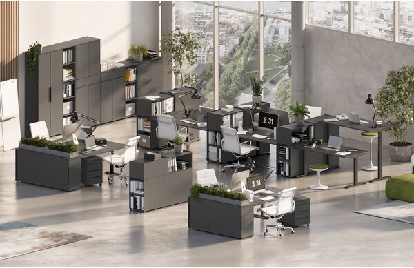 Tavolo da lavoro regolabile in altezza 80x160 cm Mailand - Germania