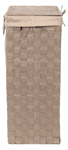 Cesto portabiancheria marrone con coperchio Cesto portabiancheria in lino, altezza 60 cm - Compactor
