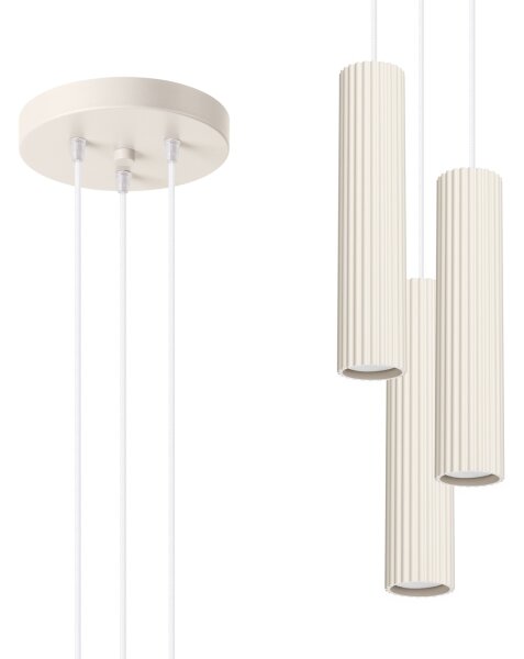 Brilagi - Lampadario LED a cavo CRESTO 3xGU10/10W/230V crema