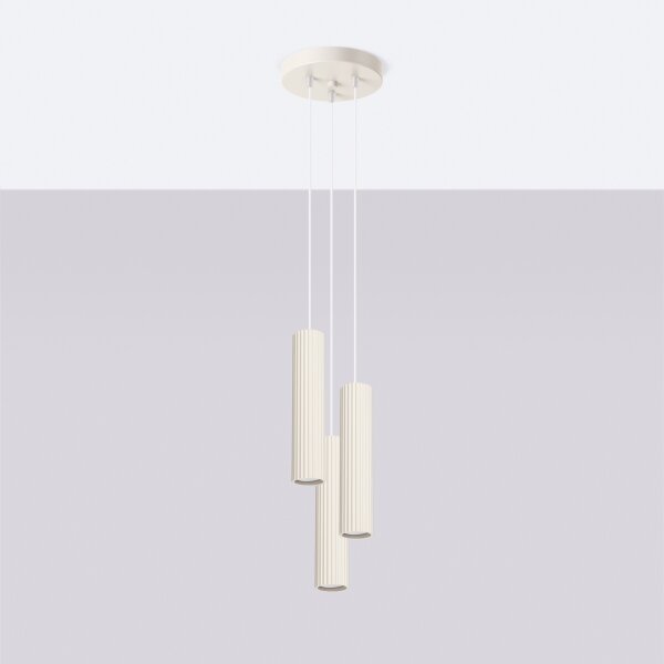 Brilagi - Lampadario LED a cavo CRESTO 3xGU10/10W/230V crema