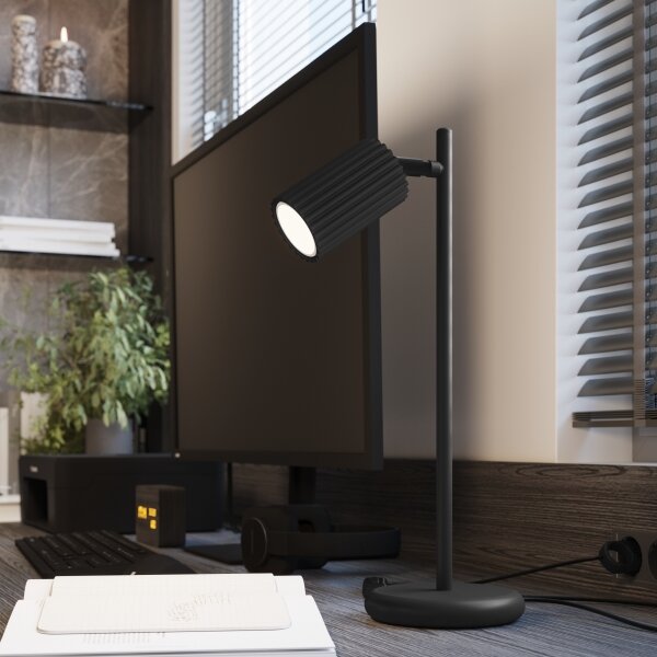 Sollux SL.1586 - Lampada da tavolo KARBON 1xGU10/10W/230V nero