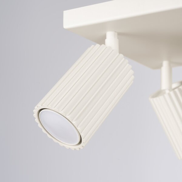Sollux SL.1602 - Faretto KARBON 4xGU10/10W/230V color crema