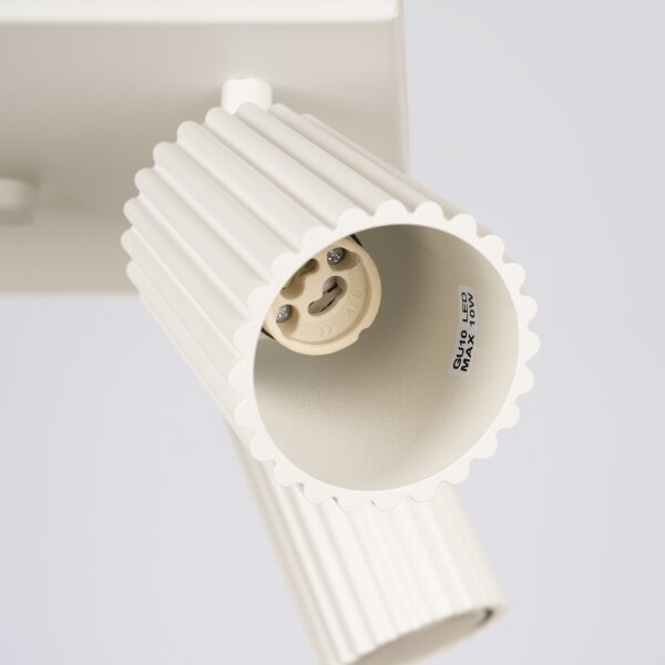 Sollux SL.1602 - Faretto KARBON 4xGU10/10W/230V color crema