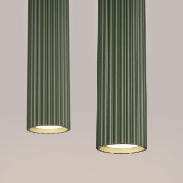 Sollux SL.1612 - Lampadario a sospensione con filo KARBON 2xGU10/10W/230V verde
