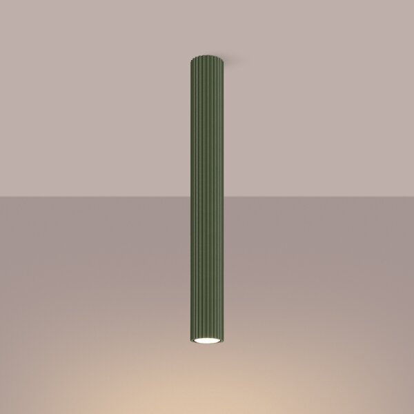 Sollux SL.1610 - Faretto KARBON 1xGU10/10W/230V 60 cm verde