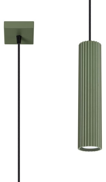 Sollux SL.1611 - Lampadario a sospensione con filo KARBON 1xGU10/10W/230V verde