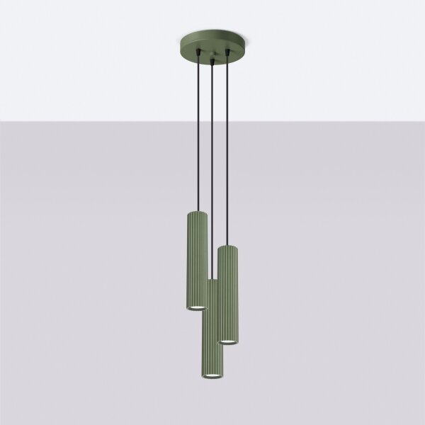 Brilagi - Lampadario LED a cavo CRESTO 3xGU10/10W/230V verde