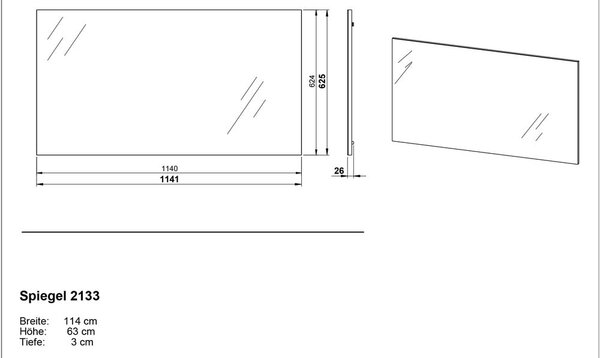 Specchio da parete 115x63 cm Ceduna – Germania