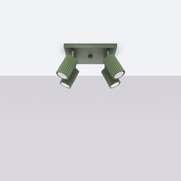 Sollux SL.1621 - Faretto KARBON 4xGU10/10W/230V verde