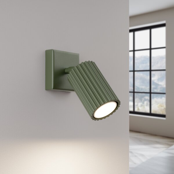 Sollux SL.1616 - Faretto da parete KARBON 1xGU10/10W/230V verde