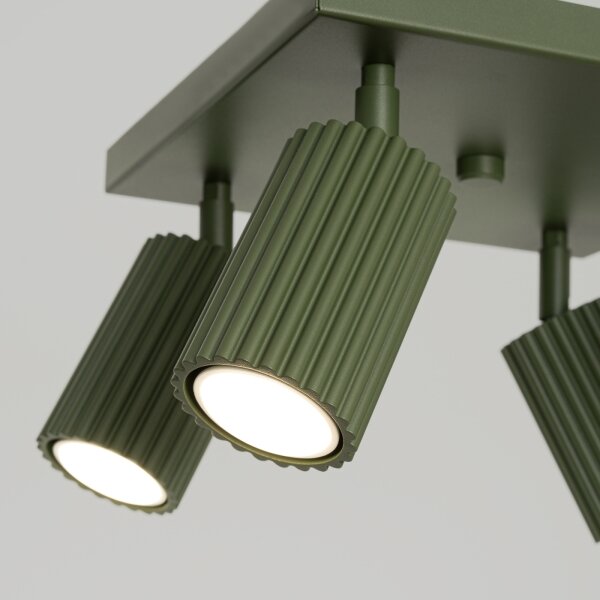 Sollux SL.1621 - Faretto KARBON 4xGU10/10W/230V verde
