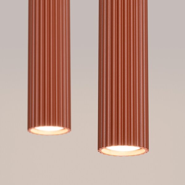 Sollux SL.1631 - Lampadario a sospensione con filo KARBON 2xGU10/10W/230V rosso