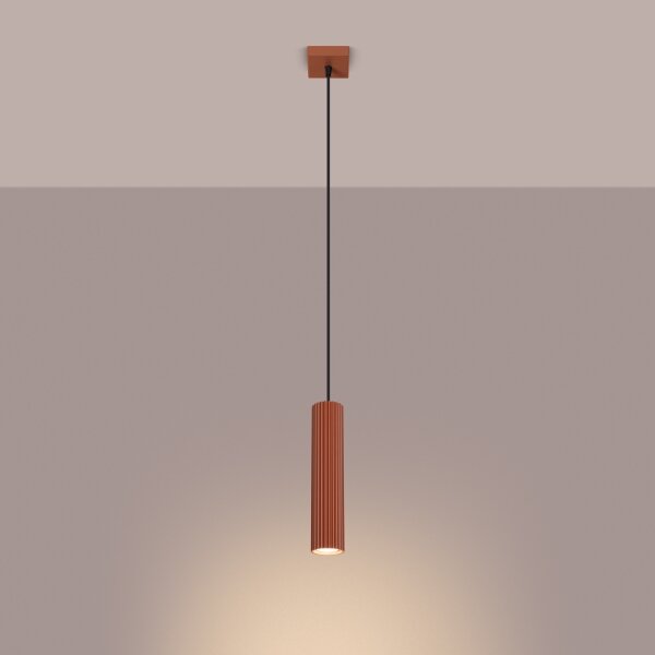 Sollux SL.1630 - Lampadario a sospensione con filo KARBON 1xGU10/10W/230V rosso