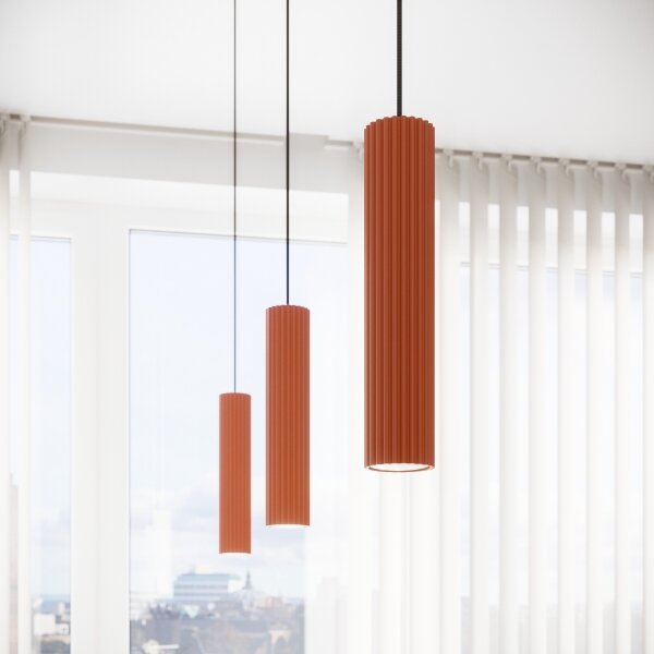 Sollux SL.1630 - Lampadario a sospensione con filo KARBON 1xGU10/10W/230V rosso