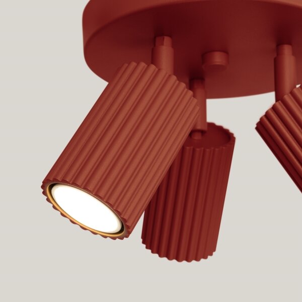Sollux SL.1639 - Faretto KARBON 3xGU10/10W/230V rosso