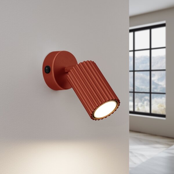 Sollux SL.1636 - Faretto da parete KARBON 1xGU10/10W/230V rosso