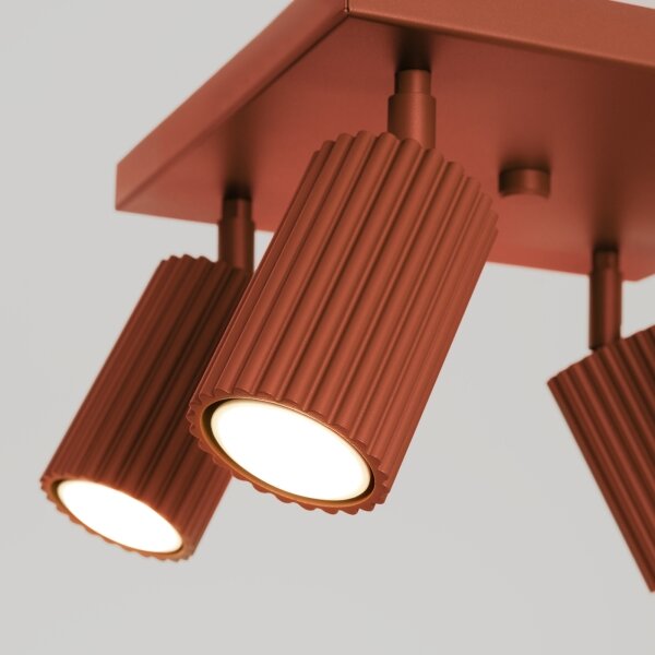 Sollux SL.1640 - Faretto KARBON 4xGU10/10W/230V rosso
