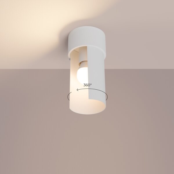 Sollux SL.1673 - Plafoniera FLASH 1xE27/15W/230V bianco