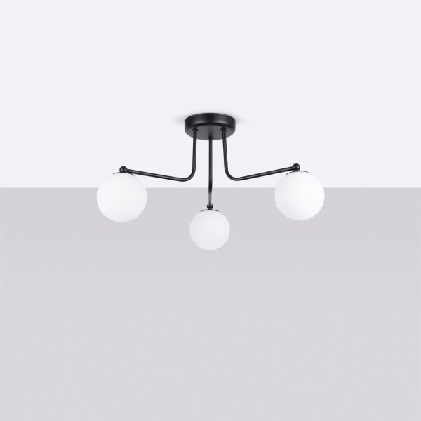 Sollux SL.1662 - Lampadario a sospensione con supporto rigido ASTRAL 3xG9/8W/230V nero