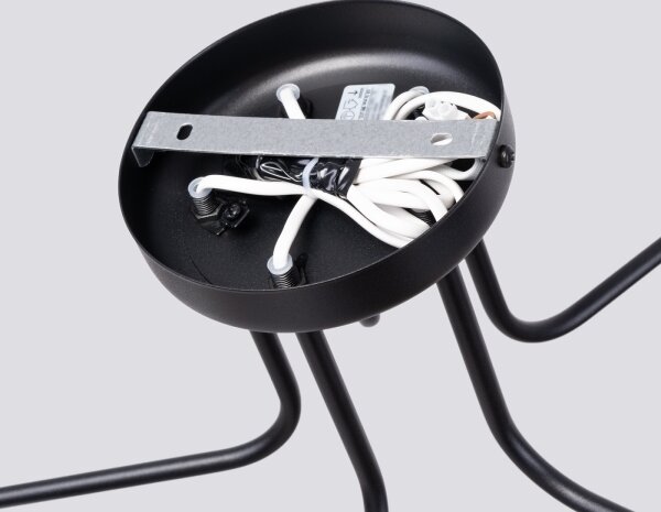 Sollux SL.1663 - Lampadario a sospensione con supporto rigido ASTRAL 5xG9/8W/230V nero