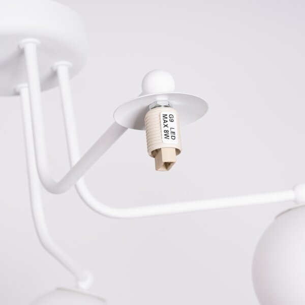 Sollux SL.1660 - Lampadario a sospensione con supporto rigido ASTRAL 5xG9/8W/230V bianco