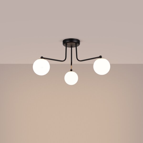 Sollux SL.1662 - Lampadario a sospensione con supporto rigido ASTRAL 3xG9/8W/230V nero