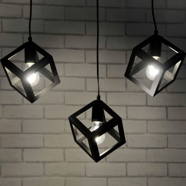 Lampadario su fune SWEDEN 3xE27/20W/230V