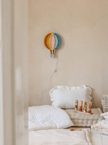 Lampada a LED per cameretta dei bambini fatta a mano con funzione timer e telecomando Hot Air Baloon, luce regolabile