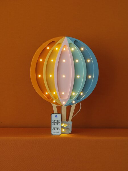 Lampada a LED per cameretta dei bambini fatta a mano con funzione timer e telecomando Hot Air Baloon, luce regolabile