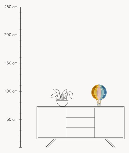 Lampada a LED per cameretta dei bambini fatta a mano con funzione timer e telecomando Hot Air Baloon, luce regolabile