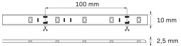 Striscia LED RGB dimmerabile da esterno 5m LED/14W/12V IP65 + T