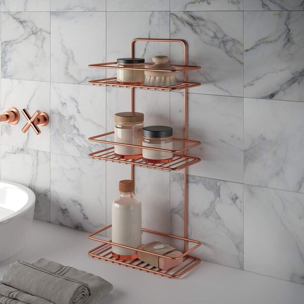 Scaffale da bagno a tre piani Rame - Metaltex