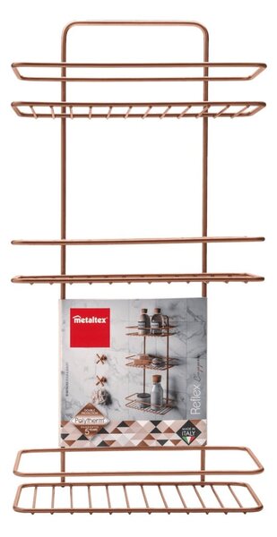 Scaffale da bagno a tre piani Rame - Metaltex