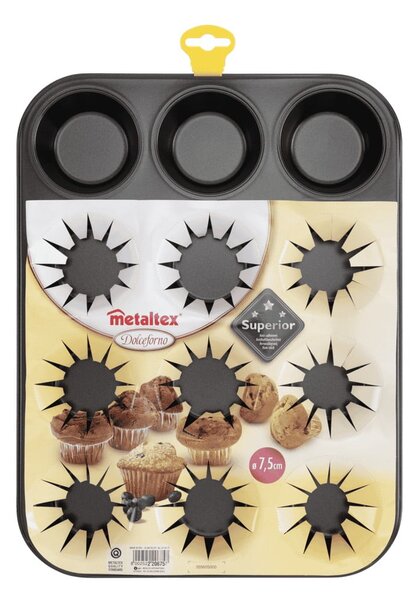 Teglia per 12 muffin , 30 x 30 cm - Metaltex