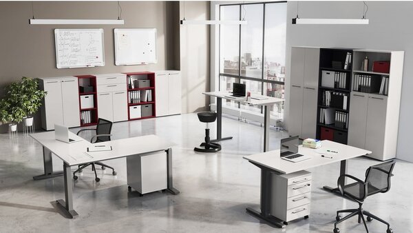 Tavolo da lavoro con altezza regolabile elettricamente 80x160 cm Agenda - Germania