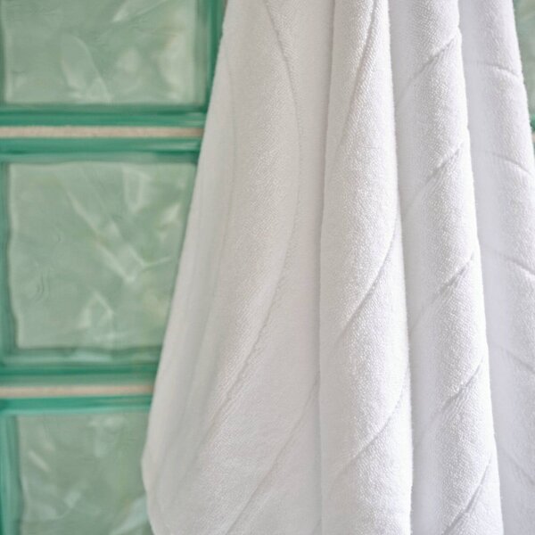 Asciugamano in spugna di cotone grigio chiaro 70x140 cm Time - Zone