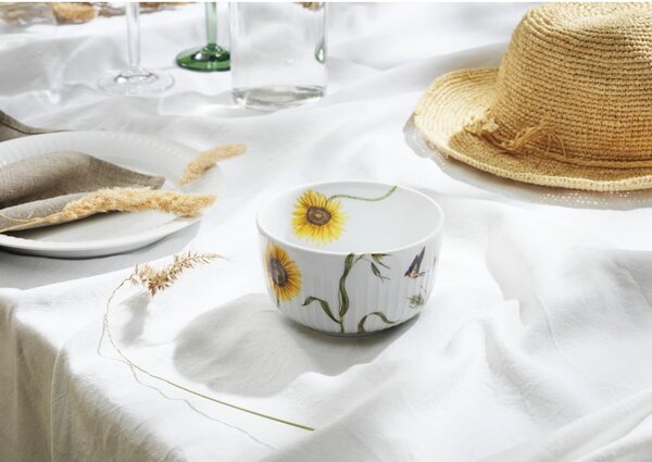 Ciotola bianca in porcellana con motivo floreale Hammershøi Summer - Kähler Design