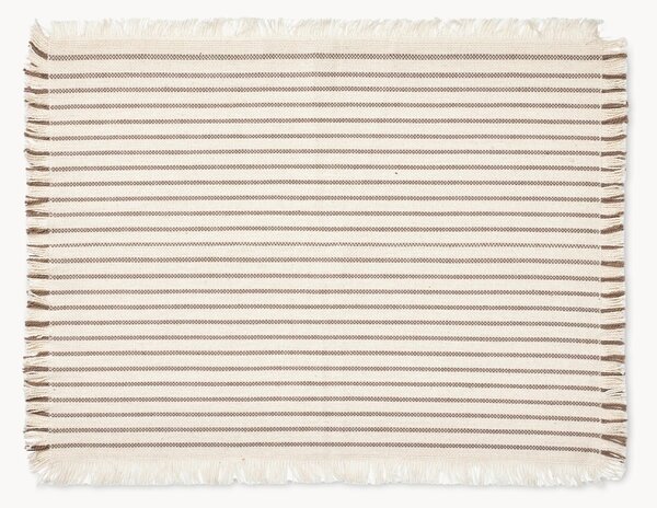 Set di 2 tovagliette in cotone con frange Elouise