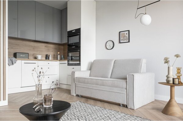 Divano letto bianco 168 cm Lucky Lucy - Miuform