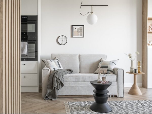 Divano letto bianco 168 cm Lucky Lucy - Miuform