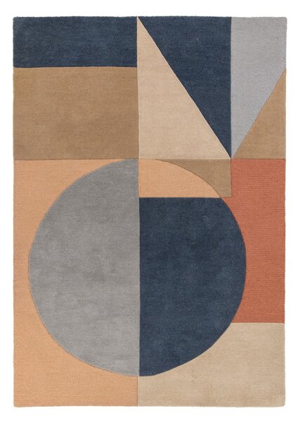 Tappeto in lana blu/marrone 200x290 cm Esrei - Flair Rugs